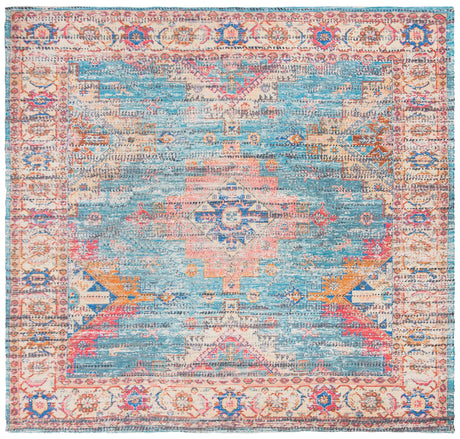 Safavieh Saffron 6'-0" x 6'-0" Rug in Rust / Blue