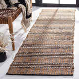 Safavieh Natural Fiber 2'-3" x 8'-0" Rug in Black / Natural