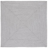 Safavieh Braided 5'-0" x 5'-0" Rug in Silver / Grey