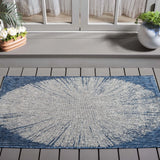 Safavieh Courtyard 2'-7" x 5'-0" Rug in Navy / Grey