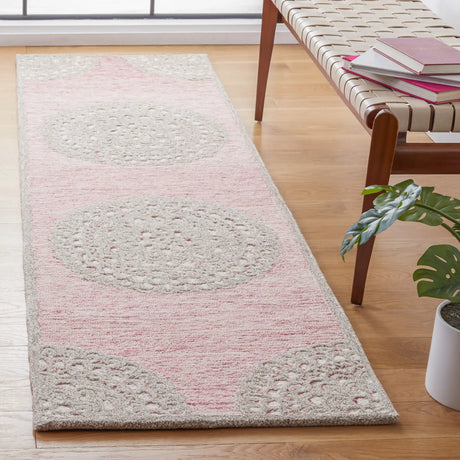 Safavieh Metro 2'-3" x 8'-0" Rug in Dark Pink / Ivory