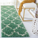Safavieh Venus Shag 500 2'-2" x 8'-0" Rug in Green / Ivory