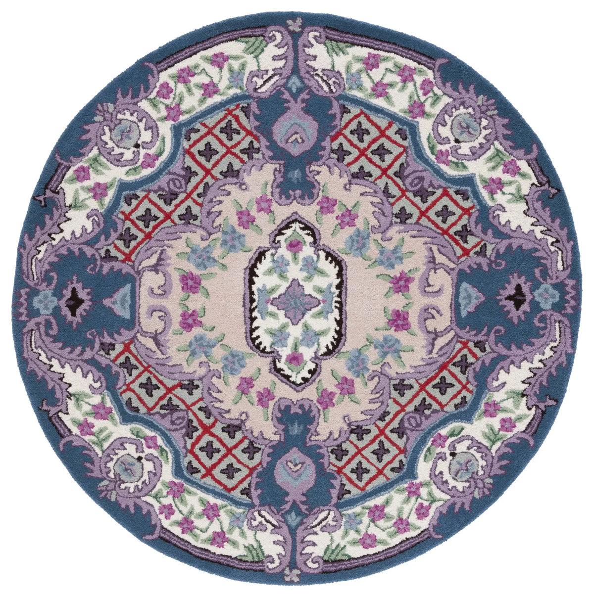 Safavieh Bellagio 5'-0" x 5'-0" Rug in Pink / Ivory