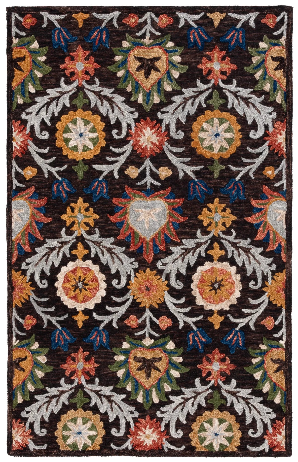 Safavieh Blossom 4'-0" x 6'-0" Rug in Brown / Orange