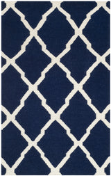 Safavieh Dhurries 3'-0" x 5'-0" Rug in Navy / Ivory