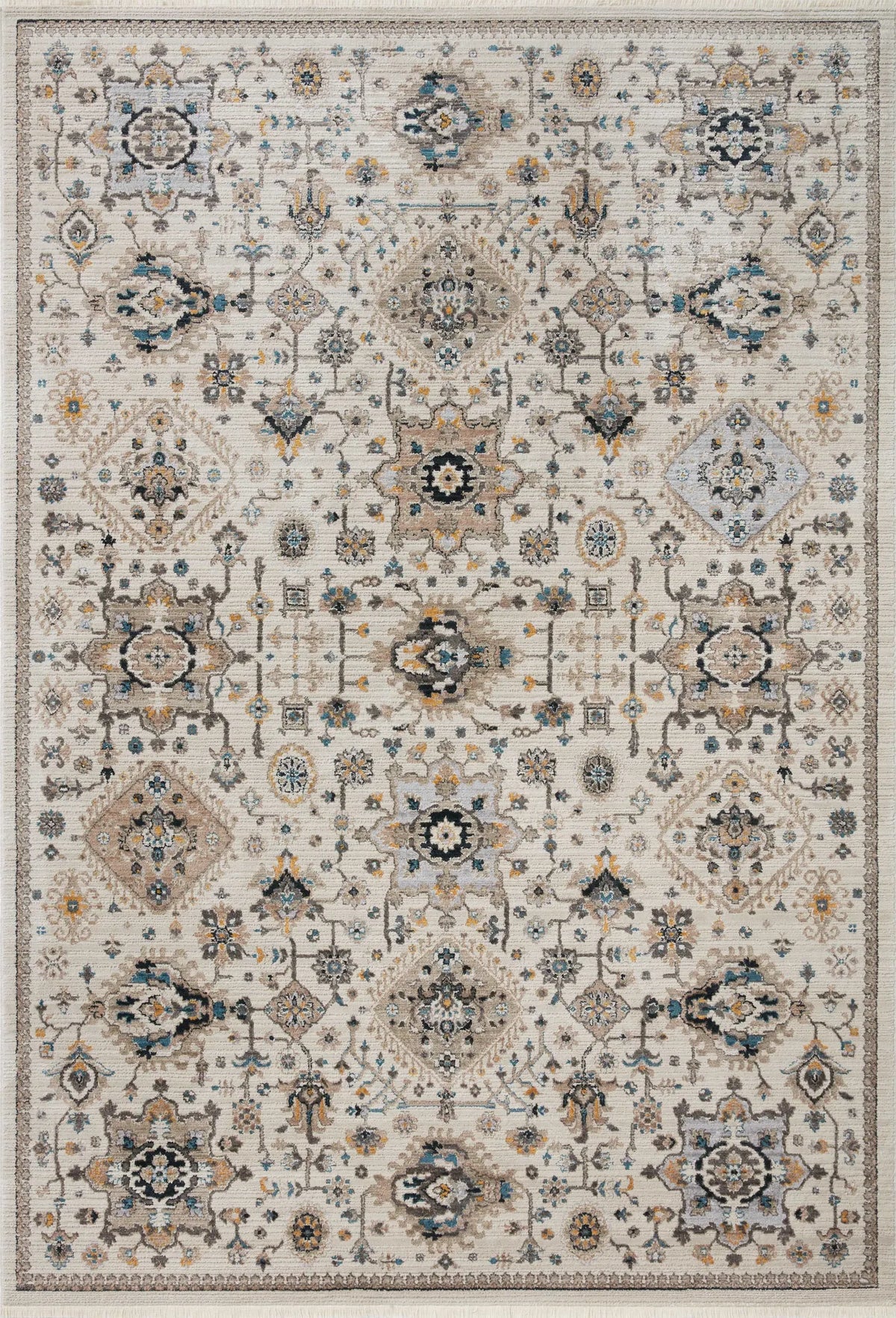 Loloi Leigh Lei-02 Ivory/Taupe Rugs - main flat