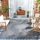 Safavieh Courtyard 6'-7" x 9'-6" Rug in Black / Ivory