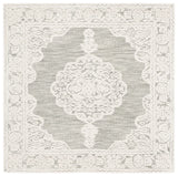 Safavieh Micro-Loop 5'-0" x 5'-0" Rug in Grey / Ivory