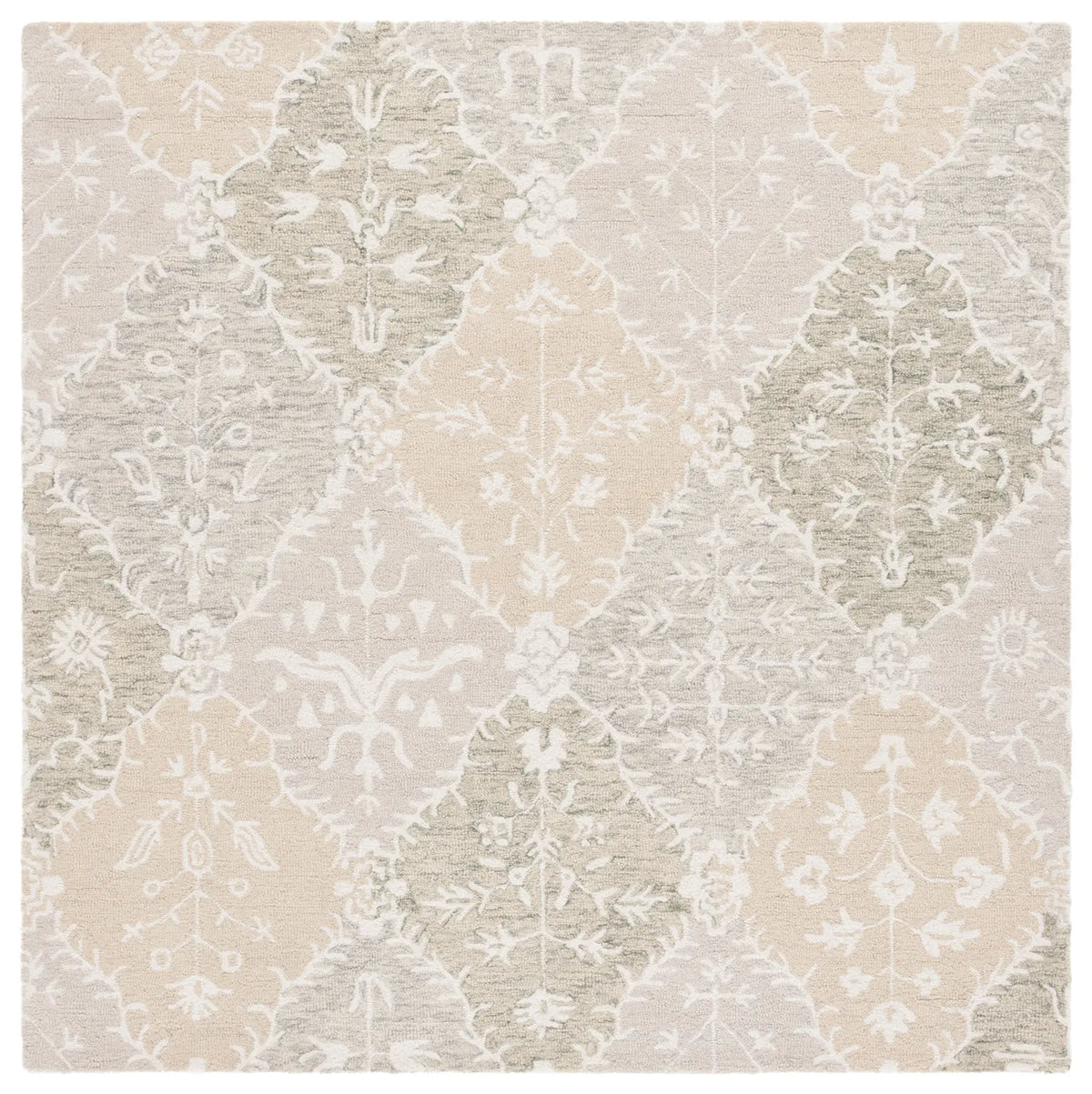Safavieh Ebony 6'-0" x 6'-0" Rug in Beige / Ivory