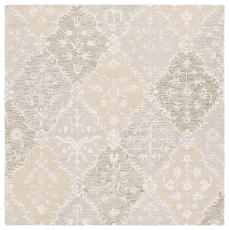 Safavieh Ebony 6'-0" x 6'-0" Rug in Beige / Ivory