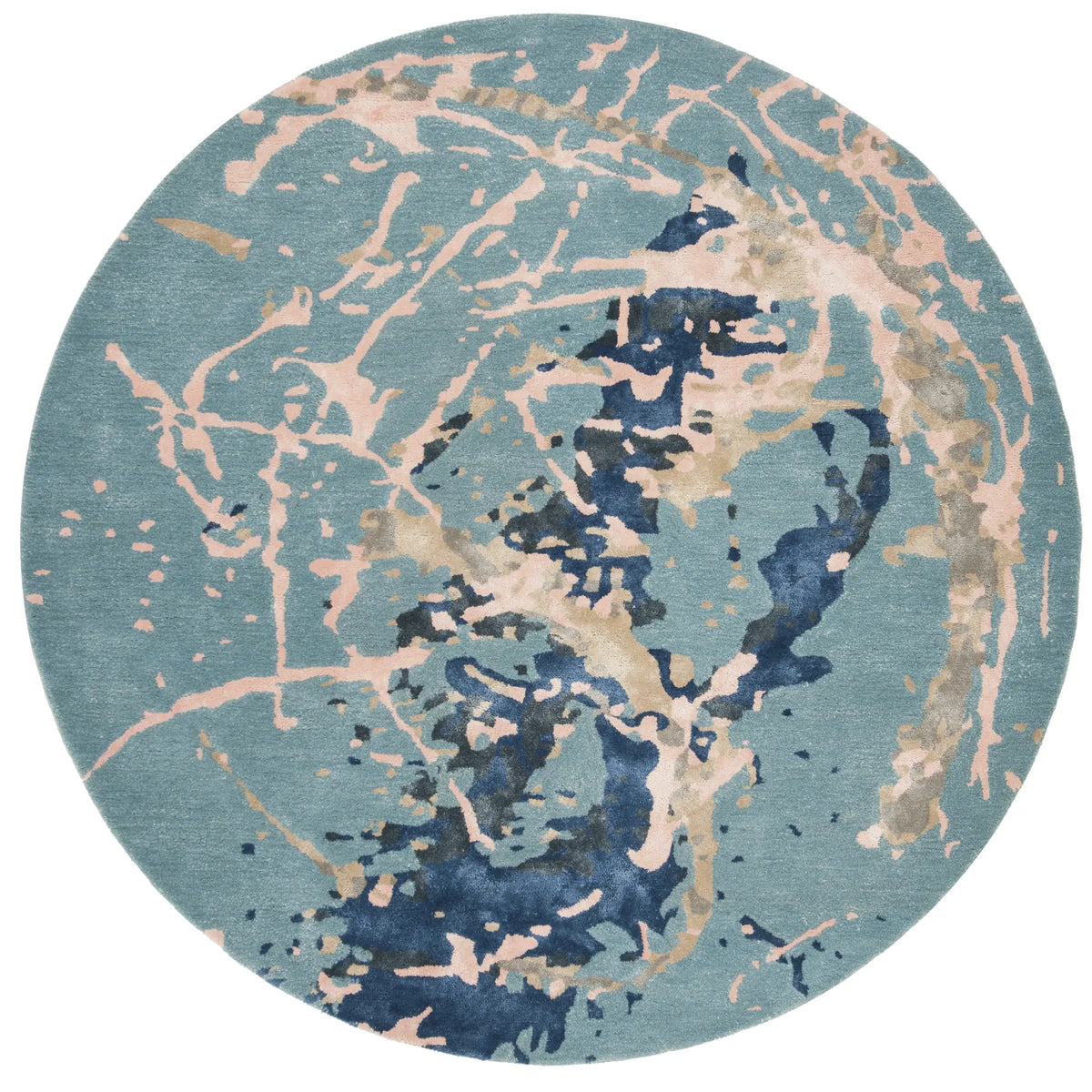 Safavieh Soho 6'-0" x 6'-0" Rug in Blue / Light Pink