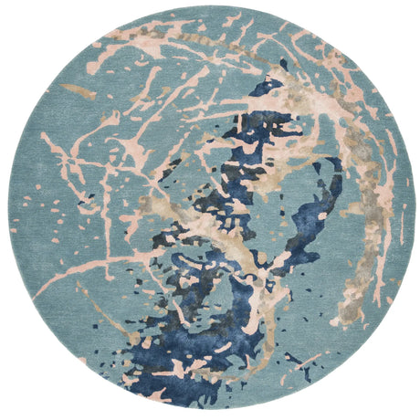 Safavieh Soho 6'-0" x 6'-0" Rug in Blue / Light Pink