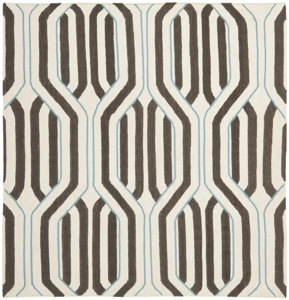 Safavieh Dhurries 6'-0" x 6'-0" Rug in Ivory / Multi
