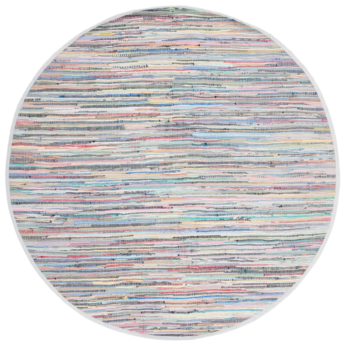 Safavieh Rag Rug 6'-0" x 6'-0" Rug in Grey / Multi