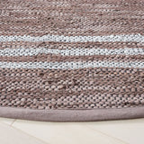 Safavieh Vintage Leather 7'-0" x 7'-0" Rug in Silver / Ivory