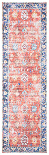 Safavieh Saffron 2'-3" x 8'-0" Rug in Rust / Navy