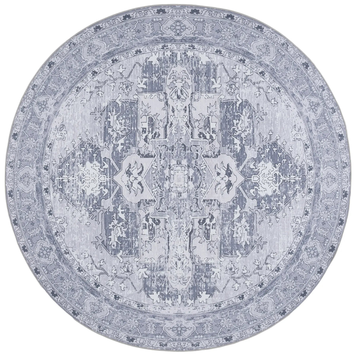 Safavieh Tucson 6'-0" x 6'-0" Rug in Dark Grey / Light Grey