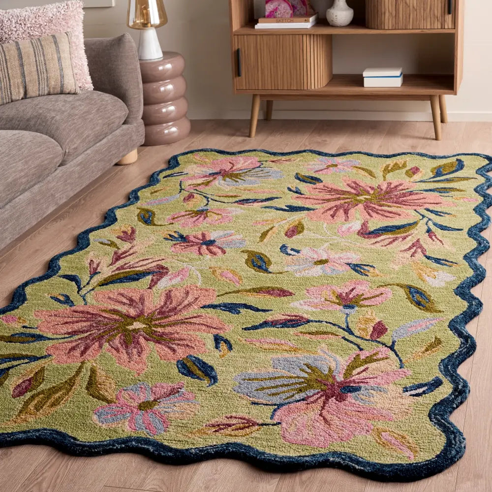 Safavieh Jardin 5'-0" x 8'-0" Rug in Light Green / Blue