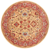 Safavieh Mahal 6'-7" x 6'-7" Rug in Beige / Red