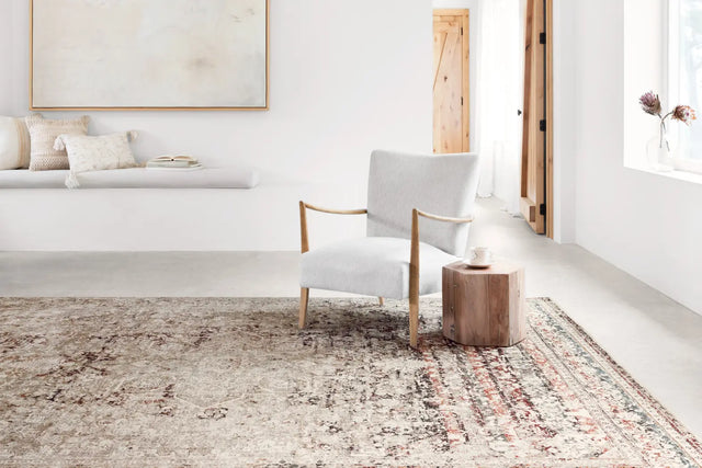 Loloi Theia The-05 Taupe/Brick Rug - room scene 1 horizontal