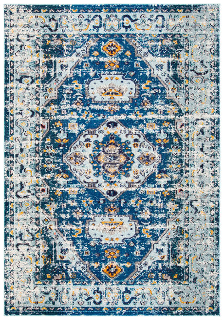 Safavieh Madison 4'-0" x 6'-0" Rug in Dark Blue / Light Blue