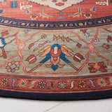 Safavieh Tucson 6'-0" x 6'-0" Rug in Rust / Blue