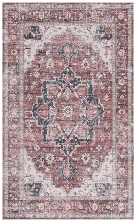 Safavieh Arizona 4'-0" x 6'-0" Rug in Dark Red / Beige