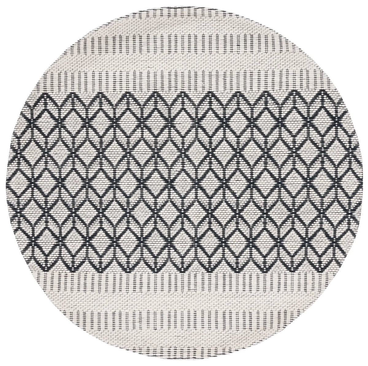 Safavieh Vermont 6'-0" x 6'-0" Rug in Ivory / Black