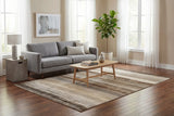 Dynamic Rugs Eclipse 63351 Power Loomed Modern Beige/Brown/Grey Rug - Room