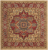 Safavieh Mahal 5'-1" x 5'-1" Rug in Red / Natural