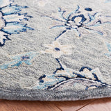 Safavieh Micro-Loop 5'-0" x 5'-0" Rug in Grey / Blue