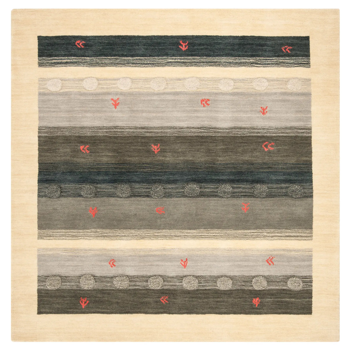 Safavieh Himalaya 6'-0" x 6'-0" Rug in Cream / Blue