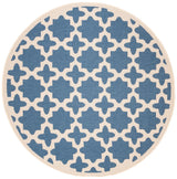 Safavieh Courtyard 5'-3" x 5'-3" Rug in Blue / Beige
