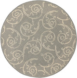 Safavieh Courtyard 5'-3" x 5'-3" Rug in Grey / Natural