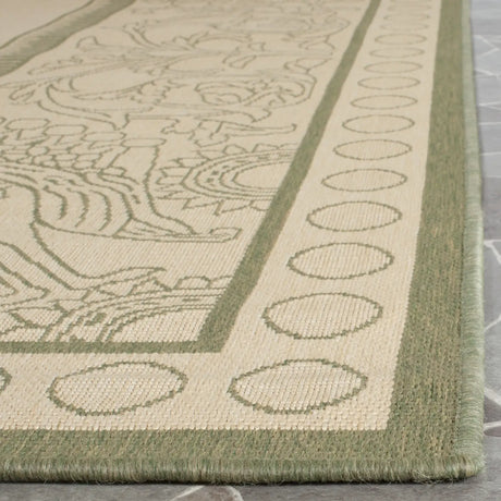 Safavieh Courtyard 8'-0" x 11'-0" Rug in Natural / Olive