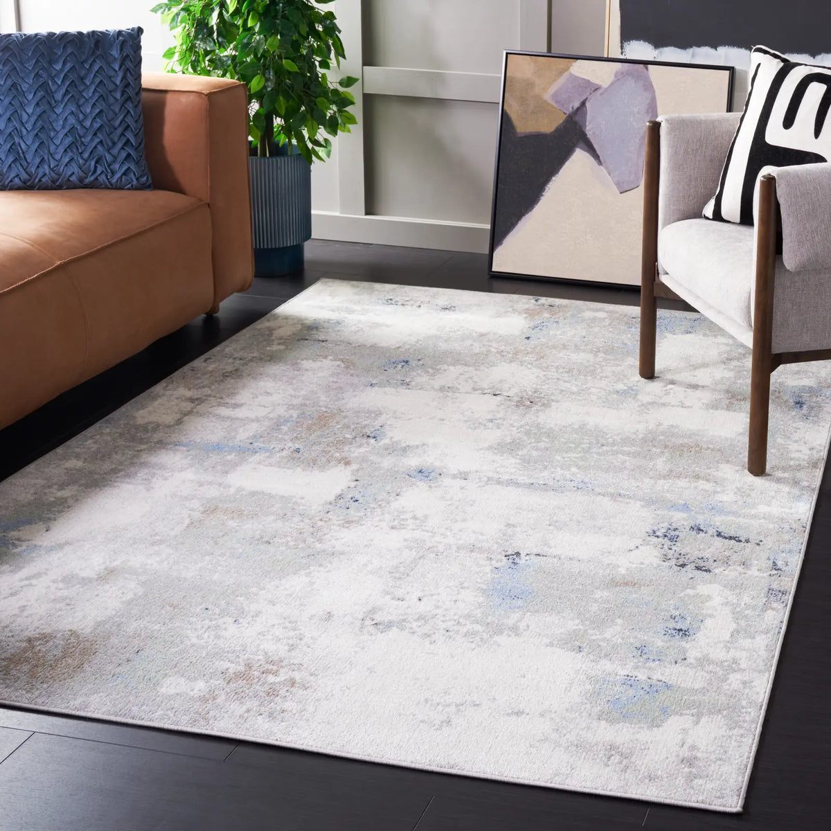 Safavieh Bayside 4'-0" x 6'-0" Rug in Blue / Grey