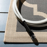 Safavieh Courtyard 6'-7" x 9'-6" Rug in Anthracite / Beige