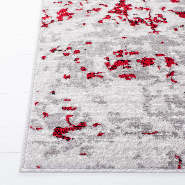 Safavieh Skyler 4'-0" x 6'-0" Rug in Grey / Red