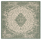 Safavieh Courtyard 6'-7" x 6'-7" Rug in Beige / Dark Green