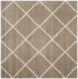 Safavieh Hudson Shag 7'-0" x 7'-0" Rug in Beige / Ivory