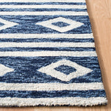 Safavieh Micro-Loop 5'-0" x 8'-0" Rug in Navy / Ivory