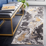 Safavieh Amelia 2'-0" x 8'-0" Rug in Charcoal / Gold