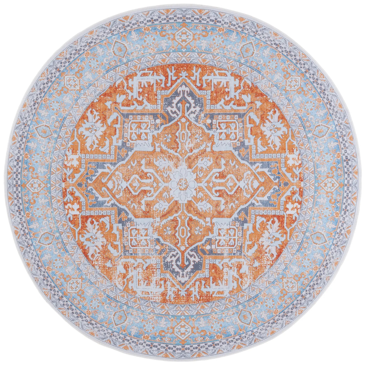 Safavieh Arizona 6'-0" x 6'-0" Rug in Rust / Grey