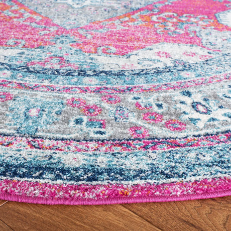 Safavieh Evoke 6'-7" x 6'-7" Rug in Fuchsia / Navy