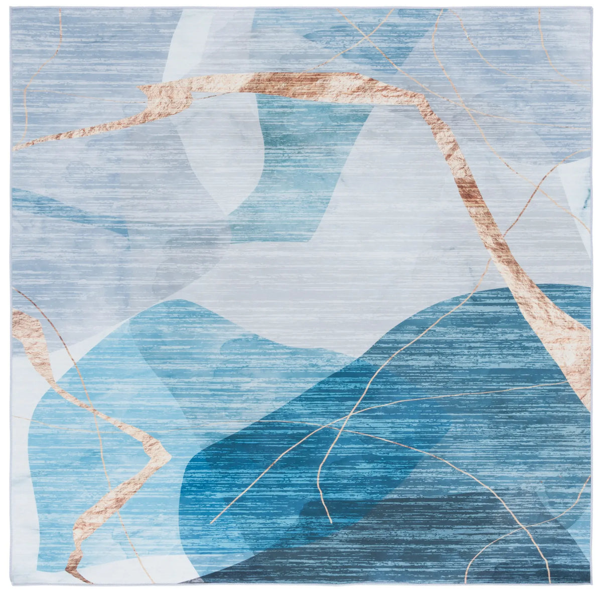 Safavieh Malibu 6'-0" x 6'-0" Rug in Blue / Gold