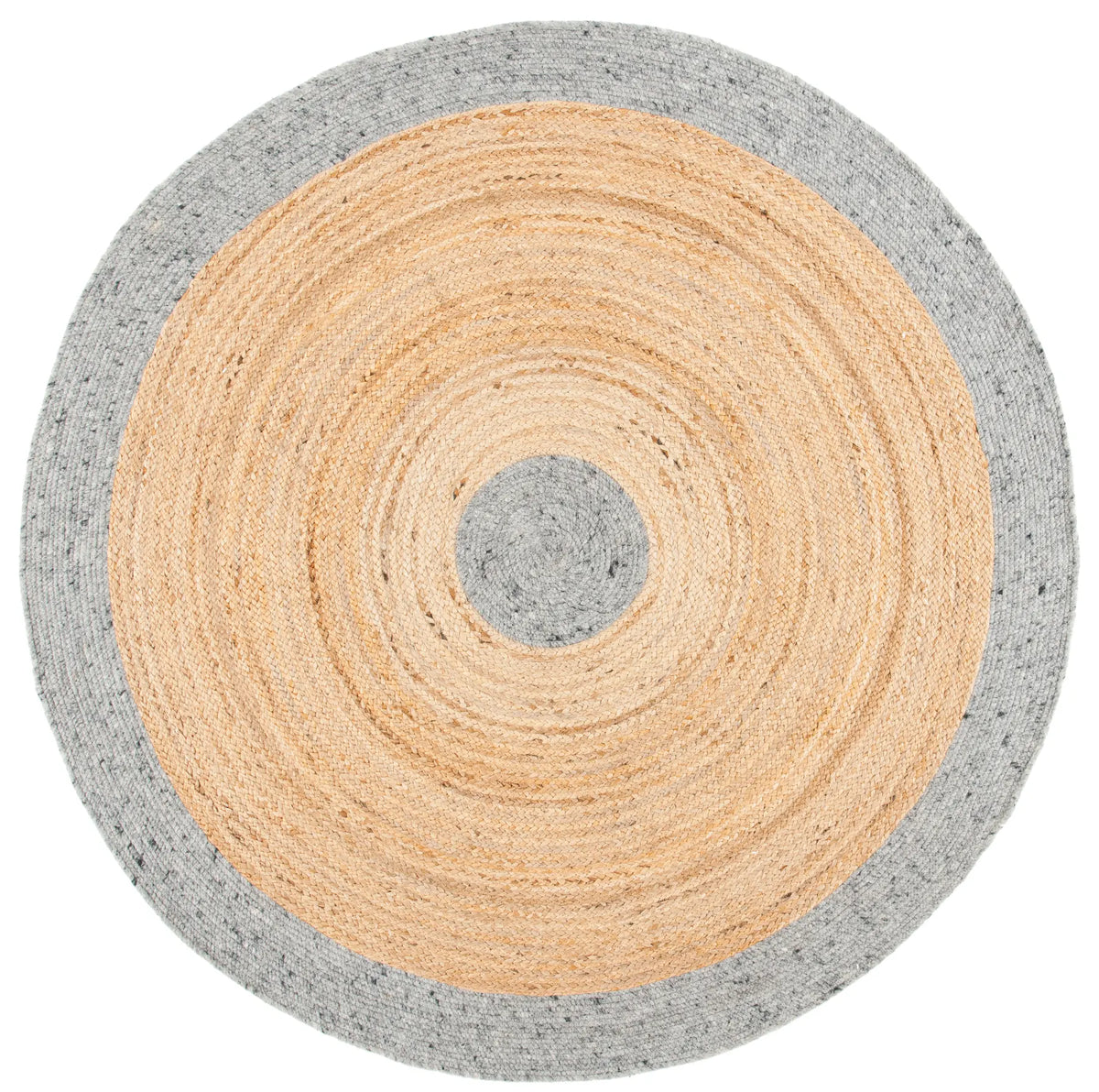 Safavieh Braided 5'-0" x 5'-0" Rug in Grey / Natural