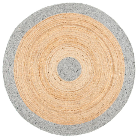 Safavieh Braided 5'-0" x 5'-0" Rug in Grey / Natural
