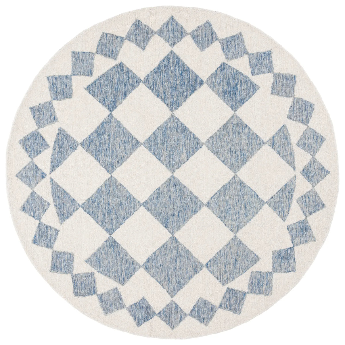 Safavieh Ebony 6'-0" x 6'-0" Rug in Blue / Ivory