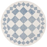 Safavieh Ebony 6'-0" x 6'-0" Rug in Blue / Ivory