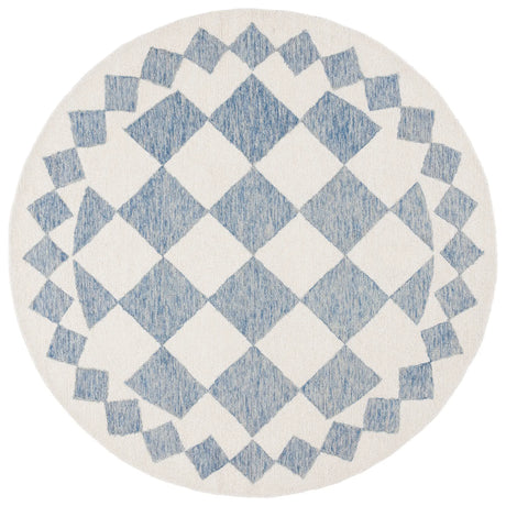 Safavieh Ebony 6'-0" x 6'-0" Rug in Blue / Ivory